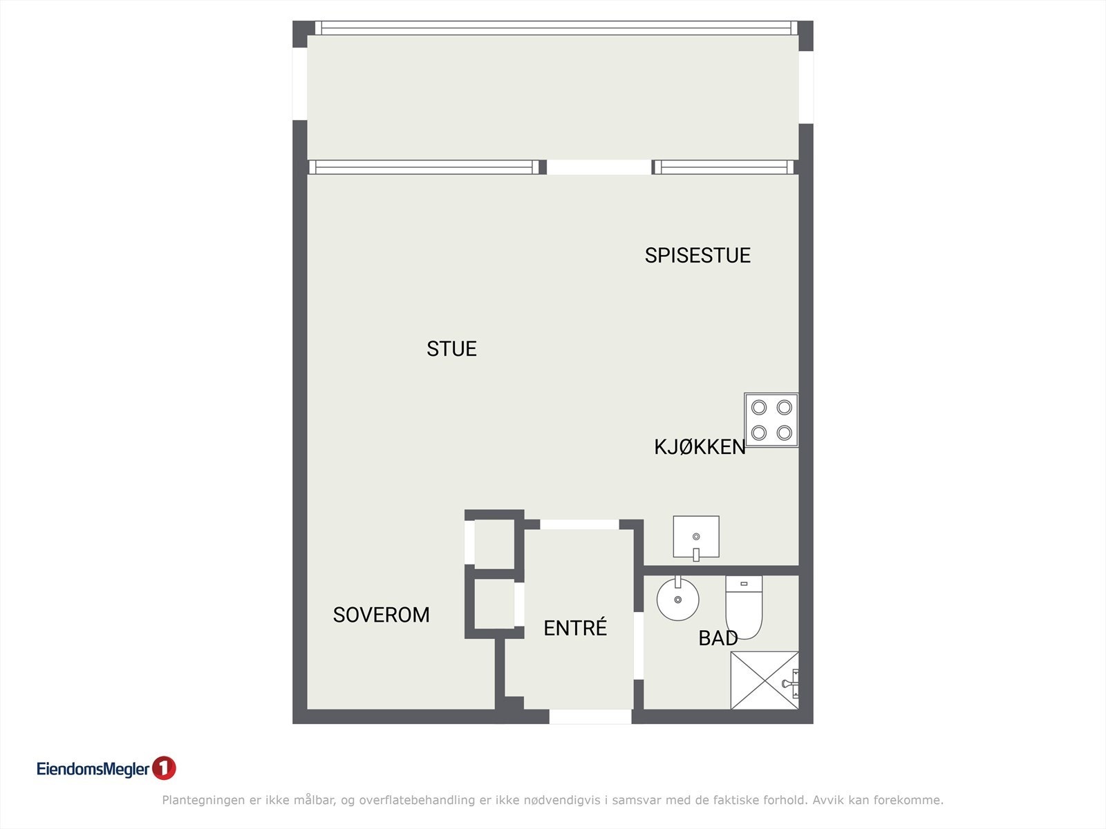 Plantegning som viser en effektiv og praktisk planløsning. Galleribilde