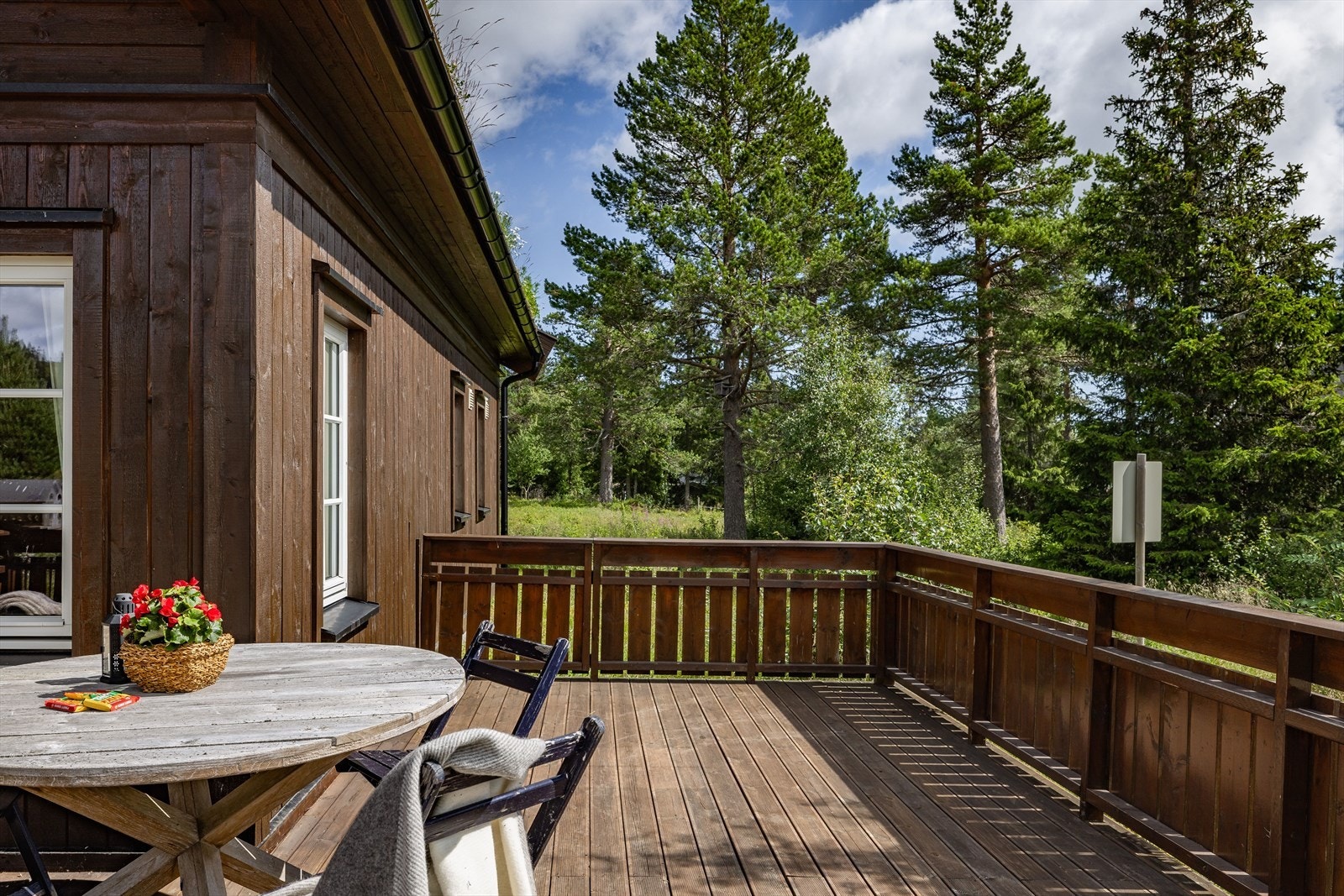 Her er det like hyggelig både sommer og vinter. Skogen og naturen har du helt innpå. Galleribilde