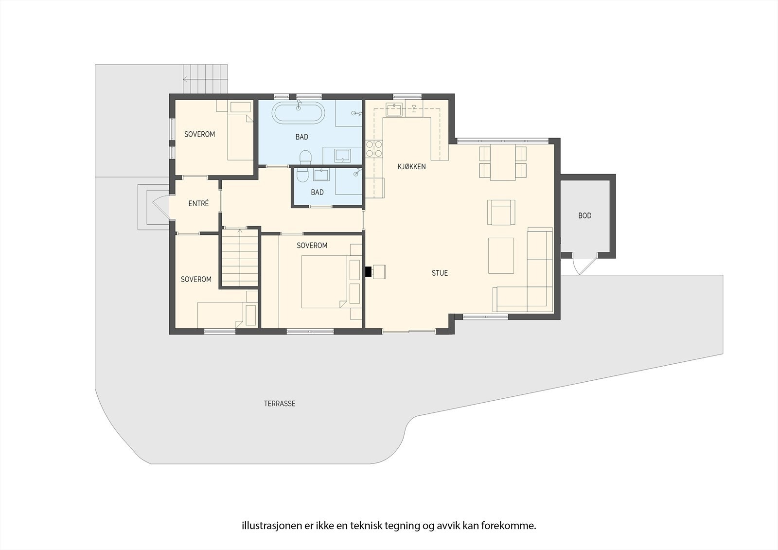 Planskisse 1. Etasje Galleribilde