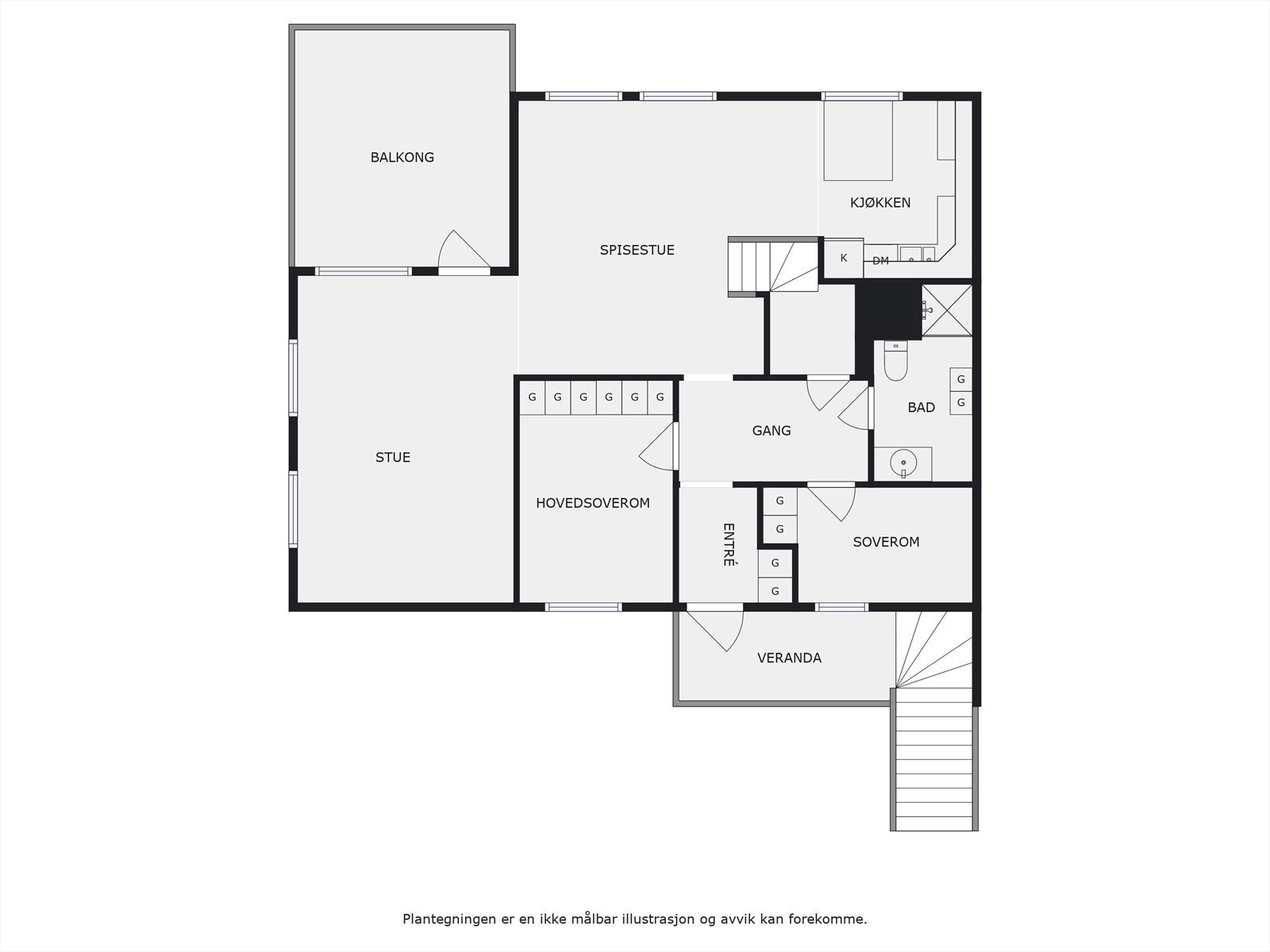 Plantegning hovedetasjen Galleribilde