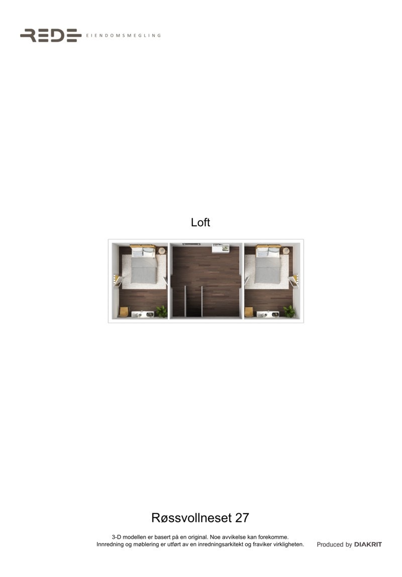 Plantegning loftsetasje Galleribilde