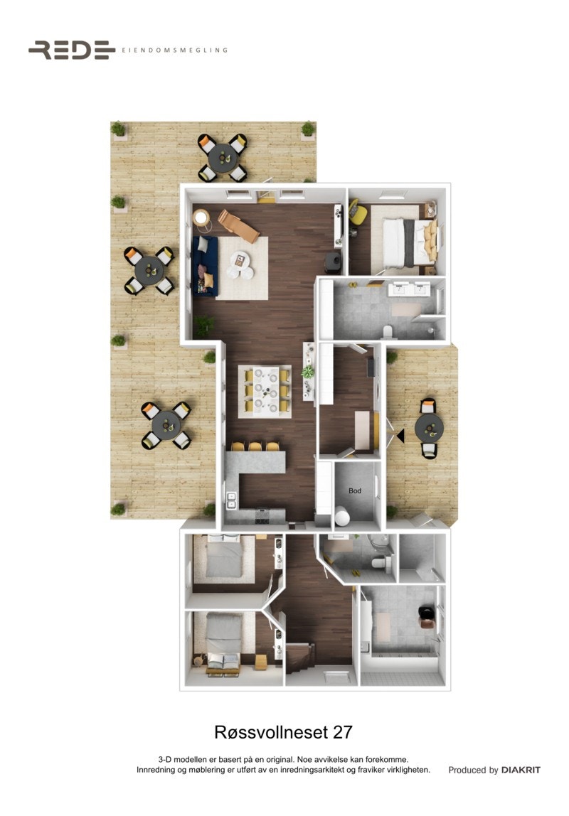 Plantegning loftsetasje hovedplan Galleribilde