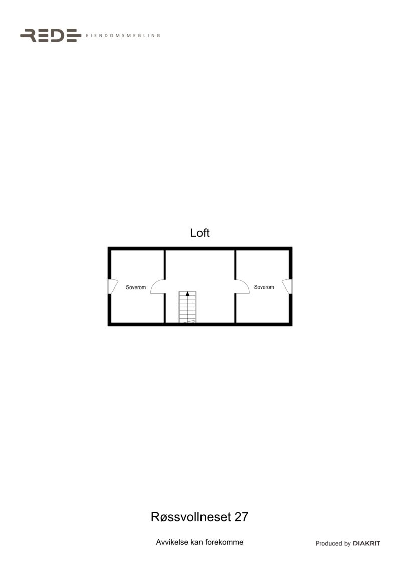 Plantegning loftsetasje Galleribilde