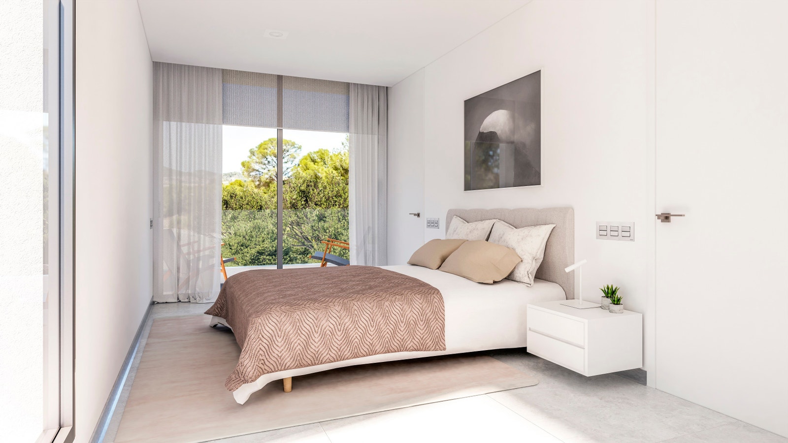 Innebygget garderobe. Aluminiumsvinduer Galleribilde