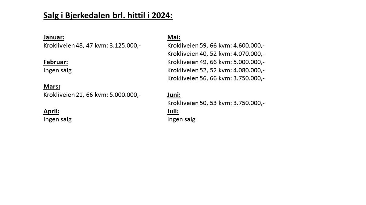 Bjerkedalen inkl juli 2024 Galleribilde