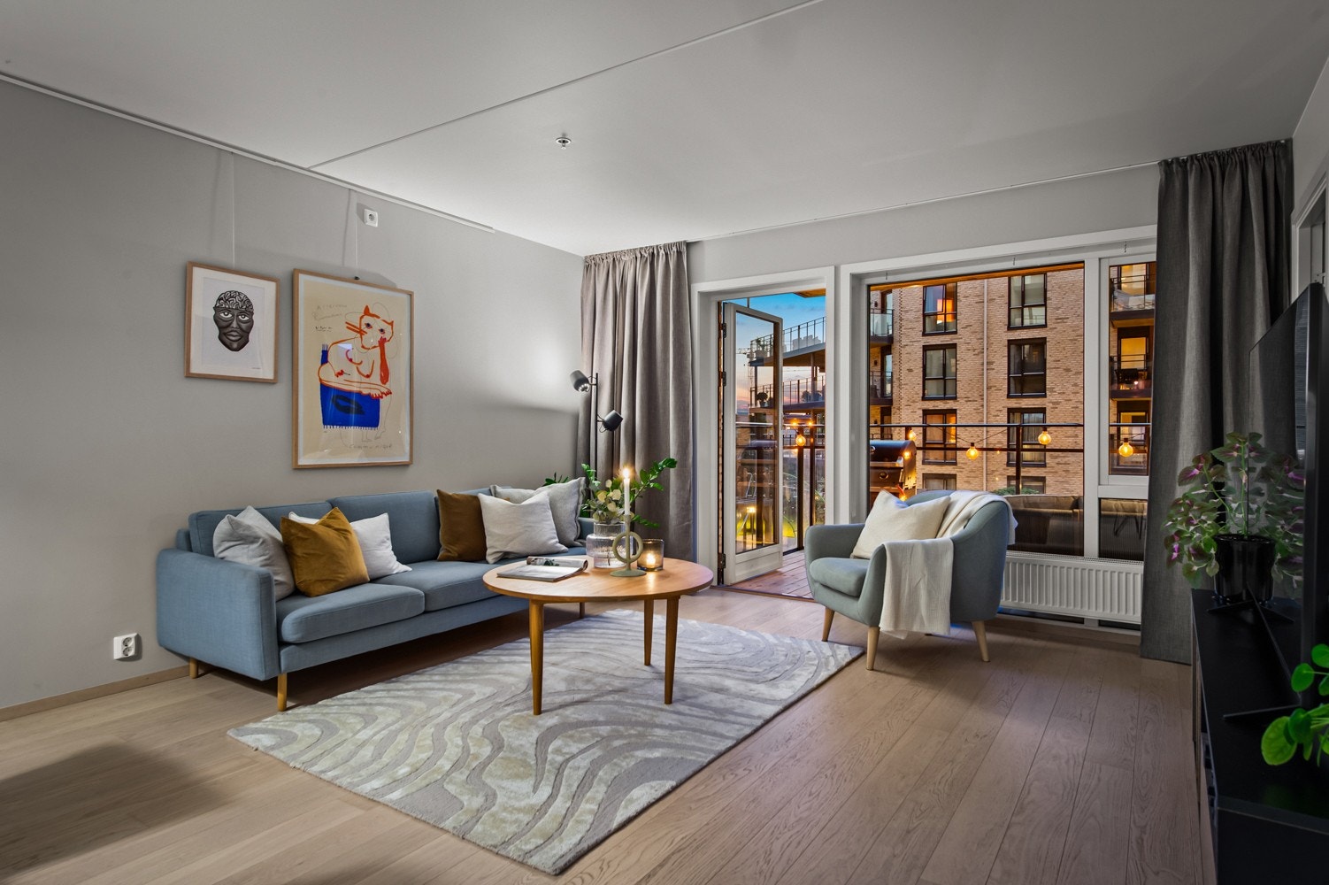 Leiligheten ligger i bygg fra 2019 og holder god standard Galleribilde