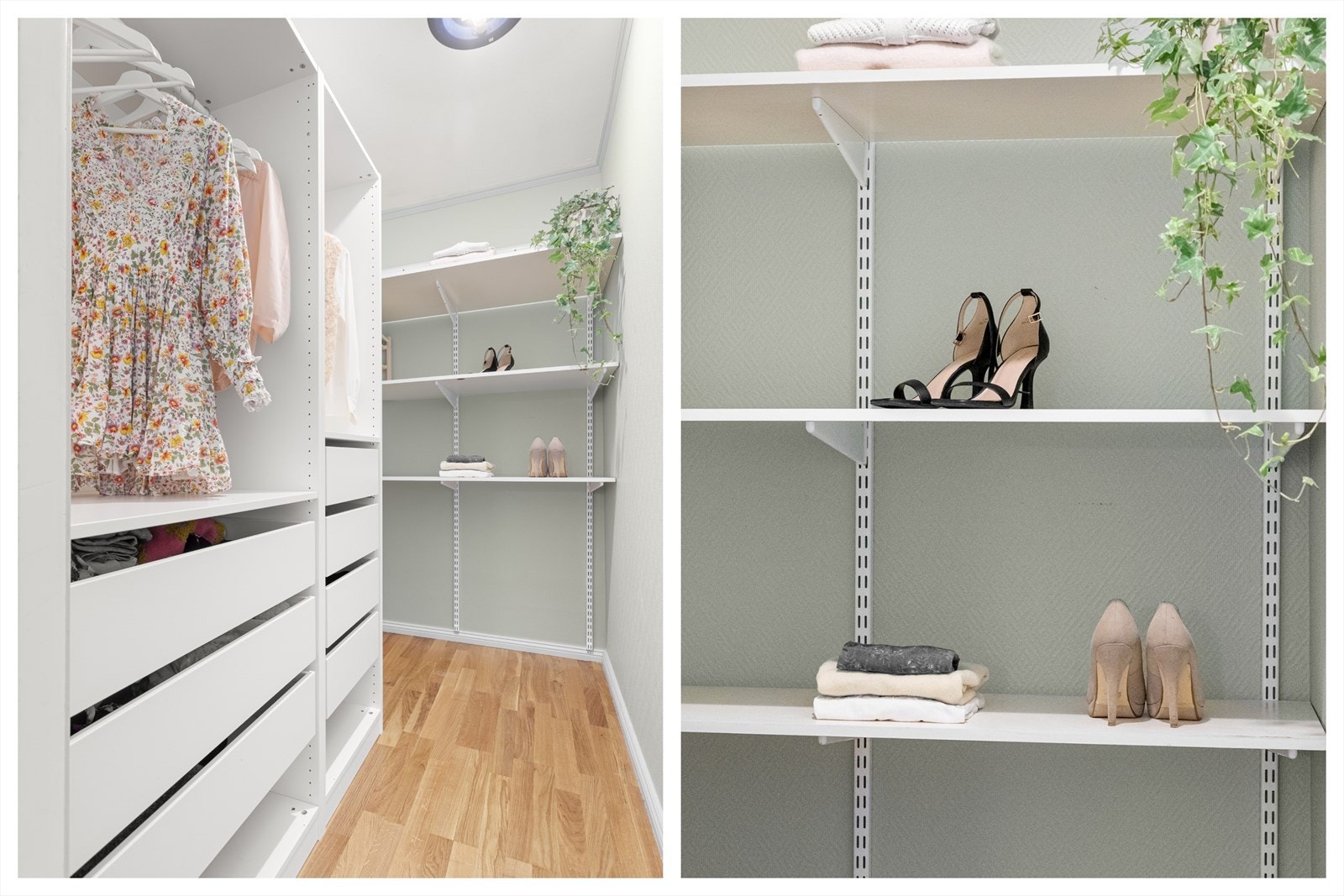 Oversiktlig og ryddig med Innebygde hyller. Galleribilde