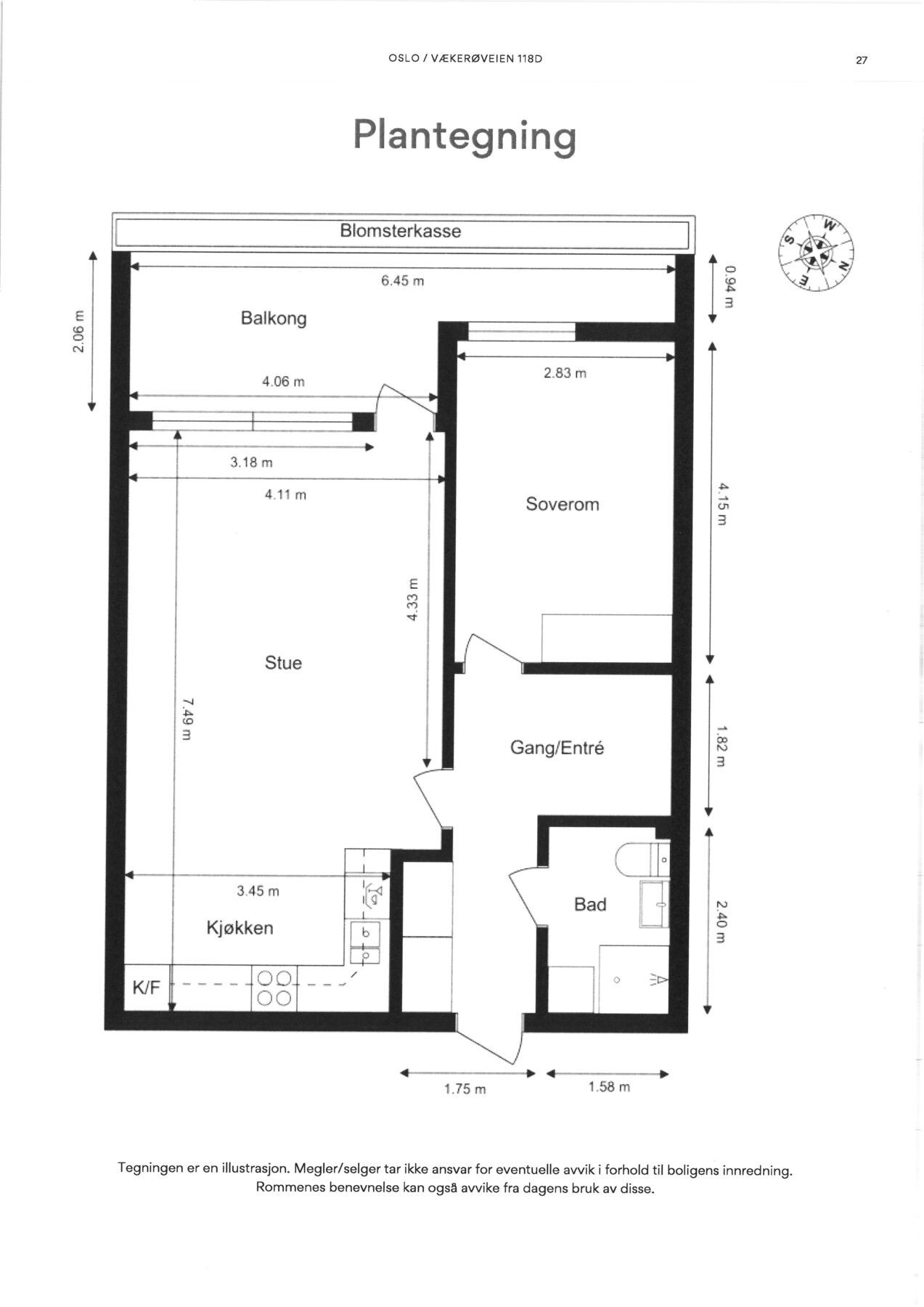 Plantegning Galleribilde