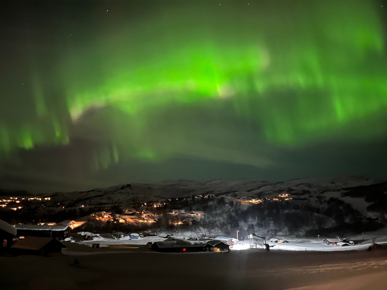 Nordlys kan også oppleves rundt Haukelifjell Galleribilde