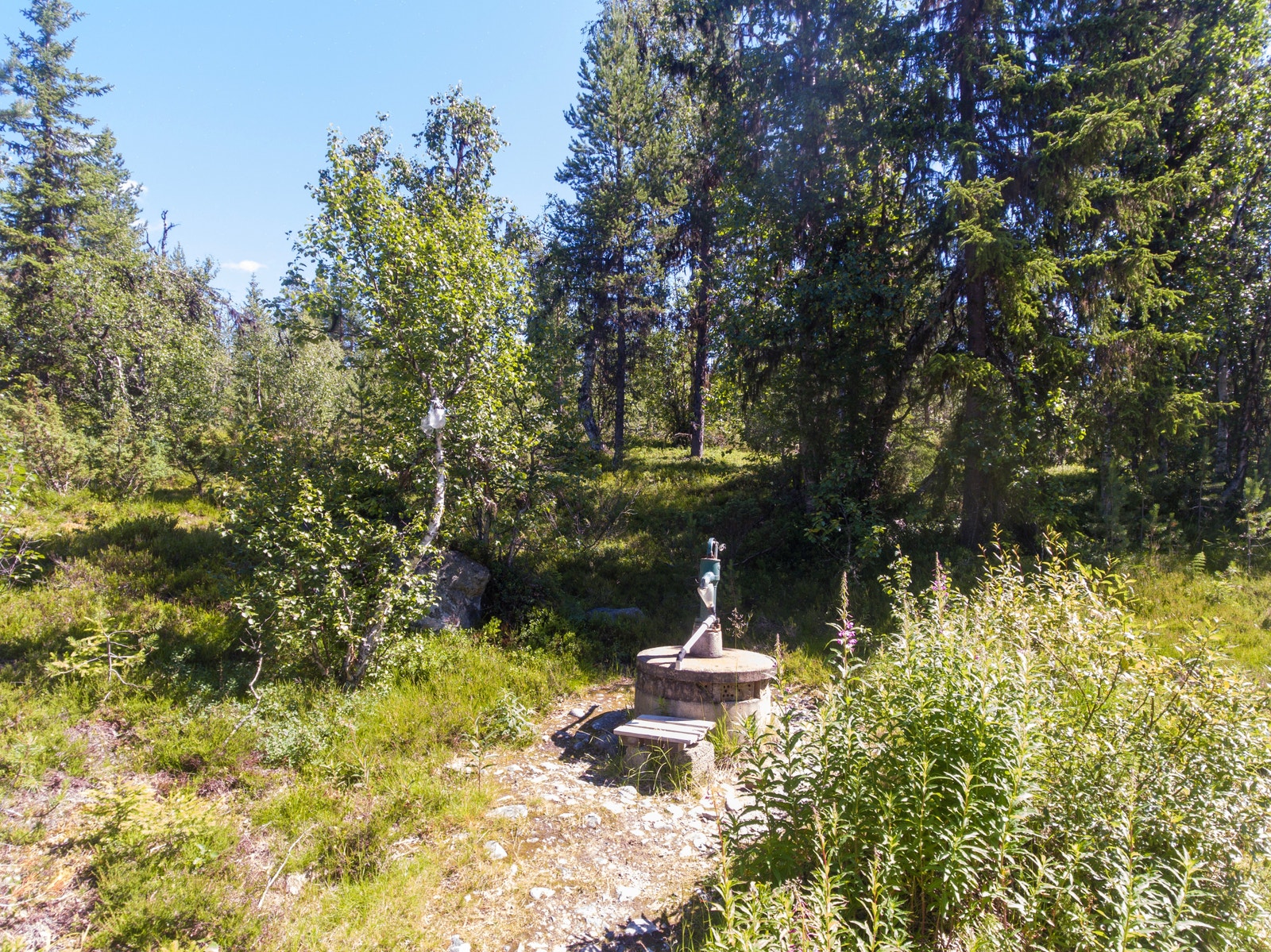 Det er seks tappepunkt for drikkevann fordelt på tomteområdene Galleribilde