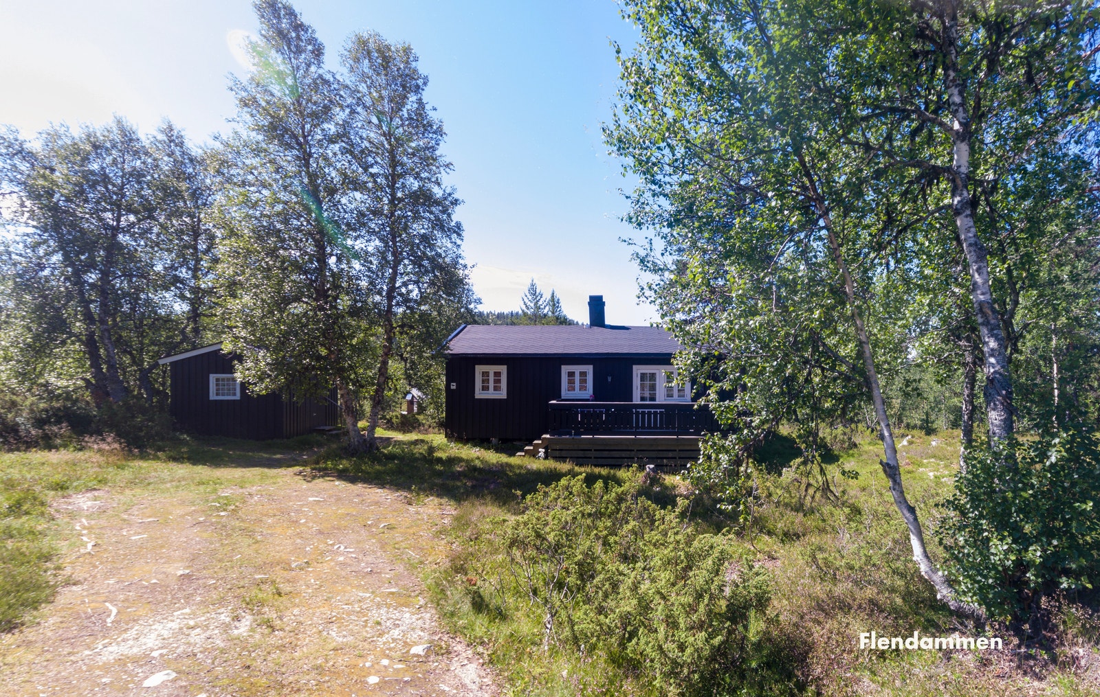 Maksimal størrelse på hovedhytte er 150 m2 BYA og 30 m2 BYA på øvrige bygg Galleribilde