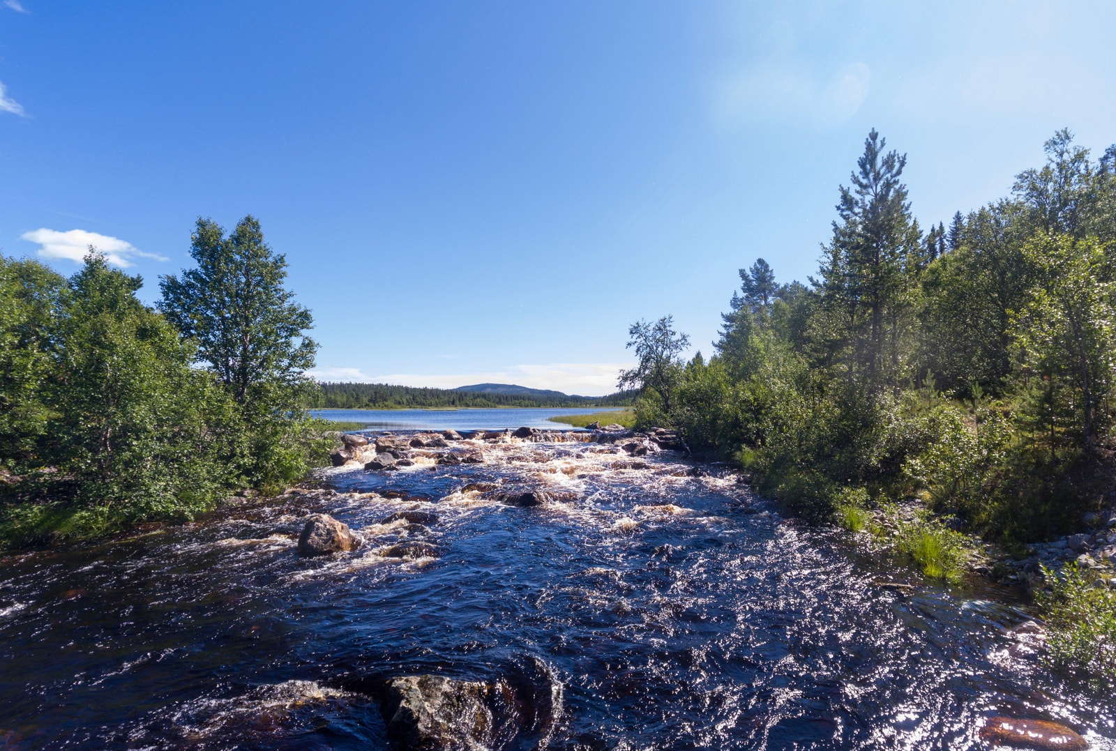 Flendammen renner ut i nordre del Galleribilde