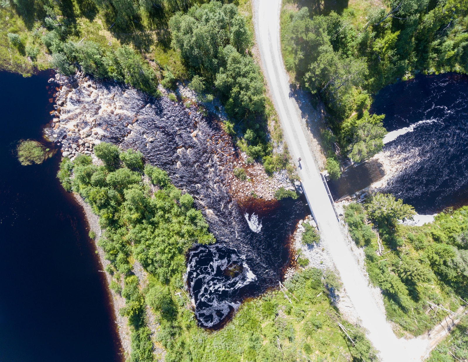 Flendammen renner ut i nordre del Galleribilde