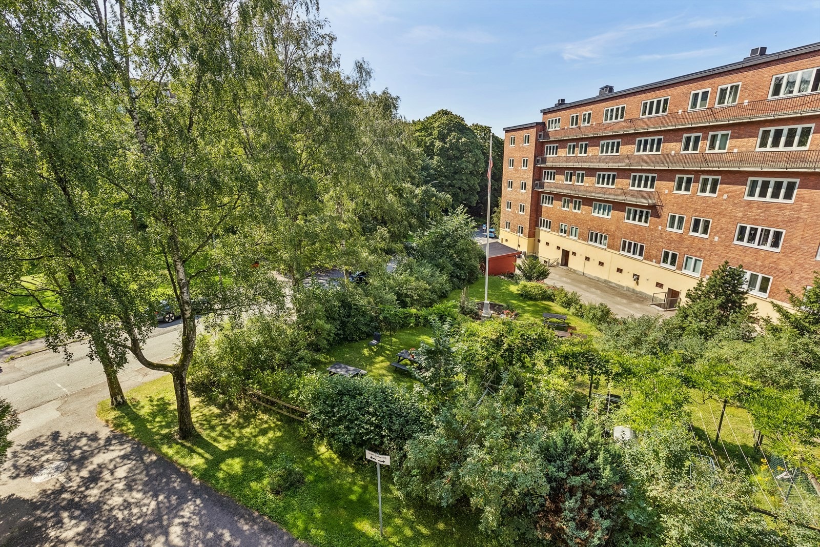 Usjenert utsyn fra balkongen. Galleribilde