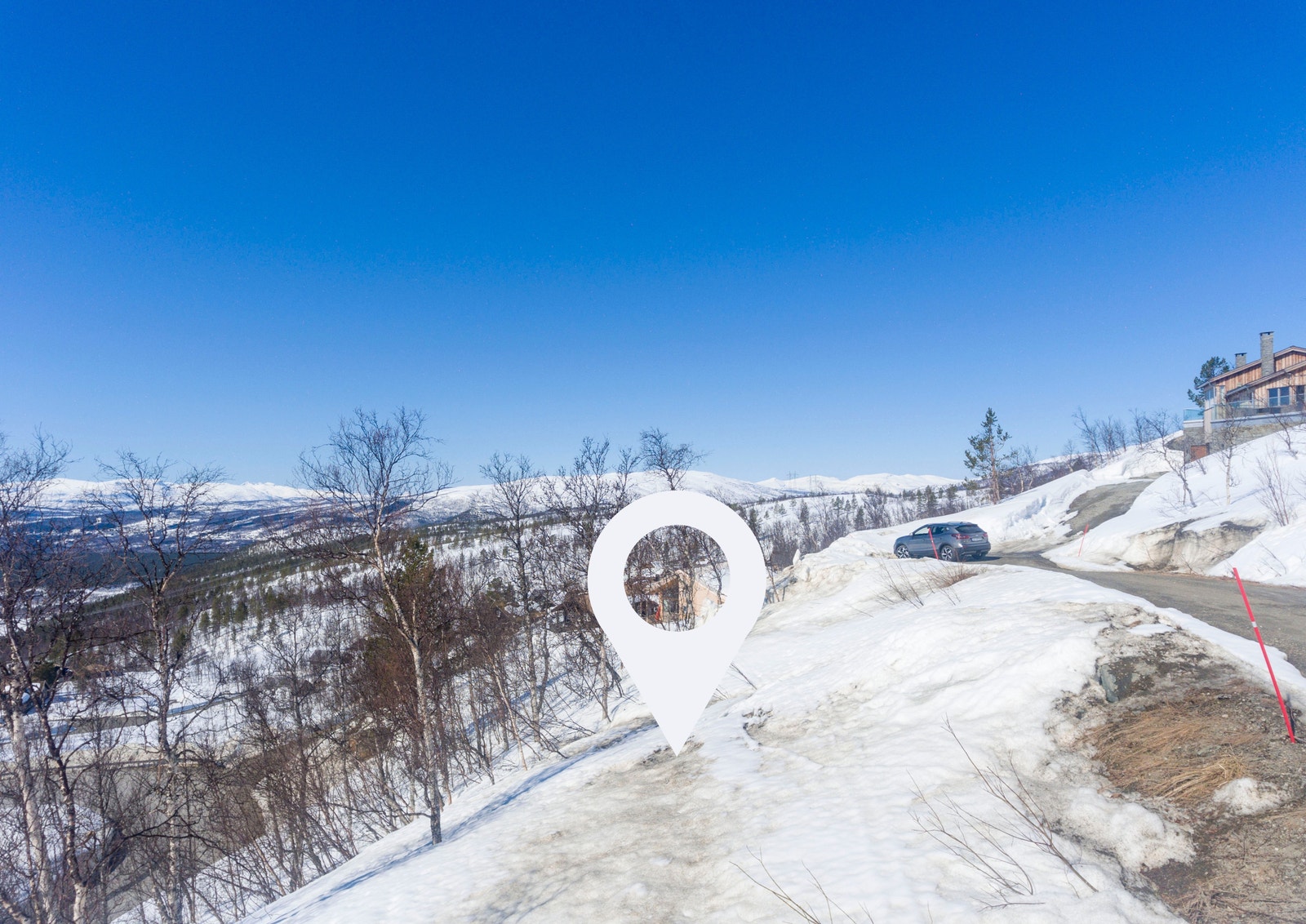 Tomta skråner fra Moltebæveien mot sør, sørvest Galleribilde