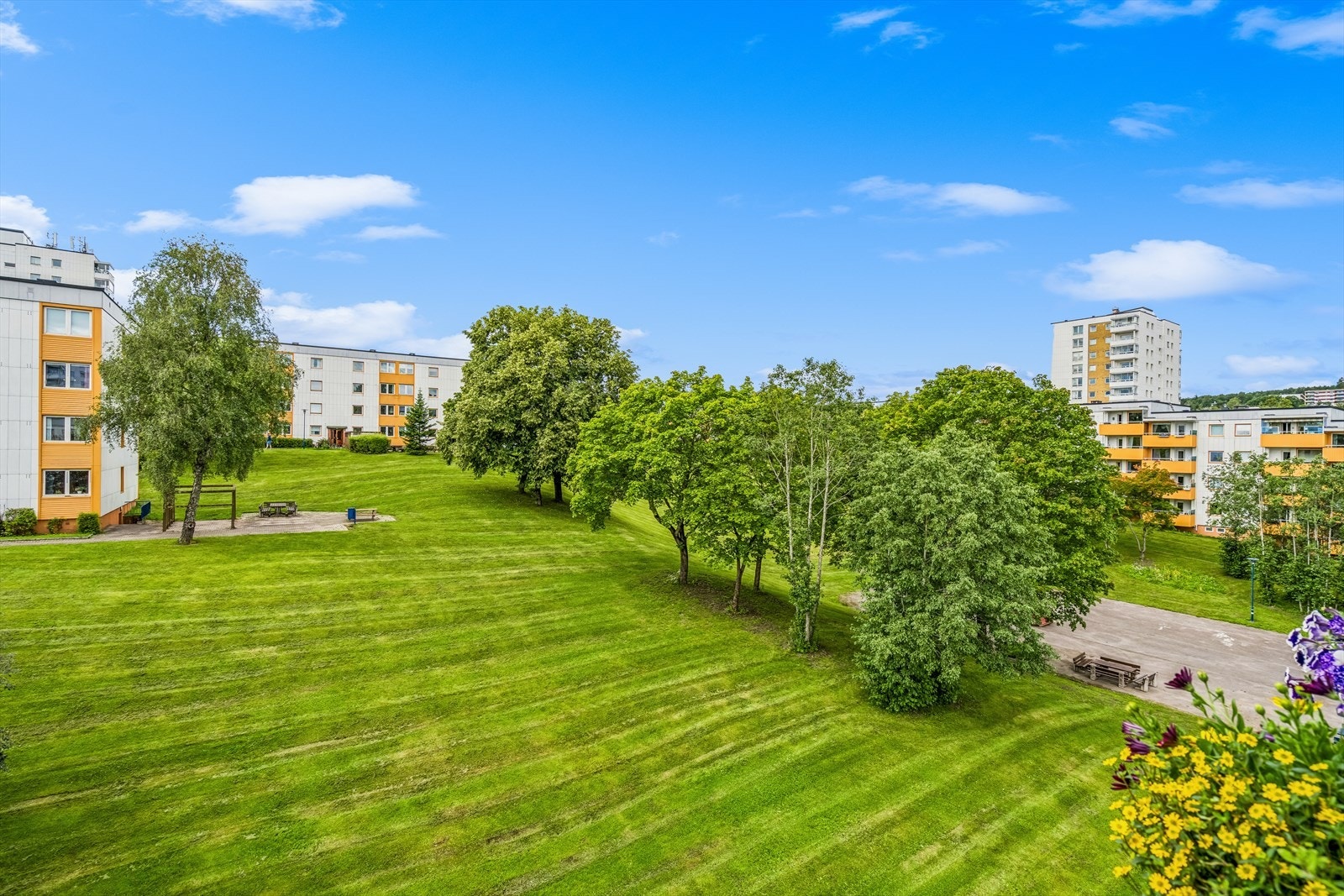 Nydelig utsikt over nærområdet fra balkongen. Galleribilde