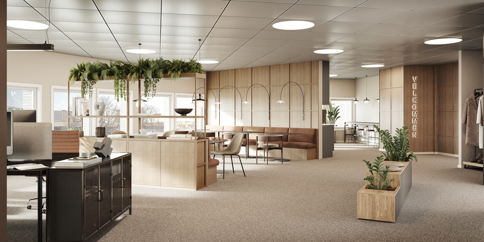 3D-illustrasjon fra de ledige kontorlokalene i 4. etasje Galleribilde