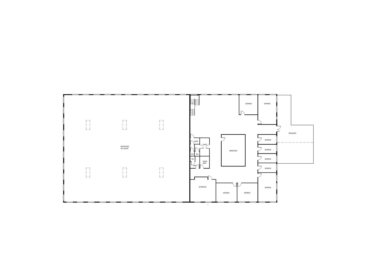 Plantegning 2. etasje Galleribilde