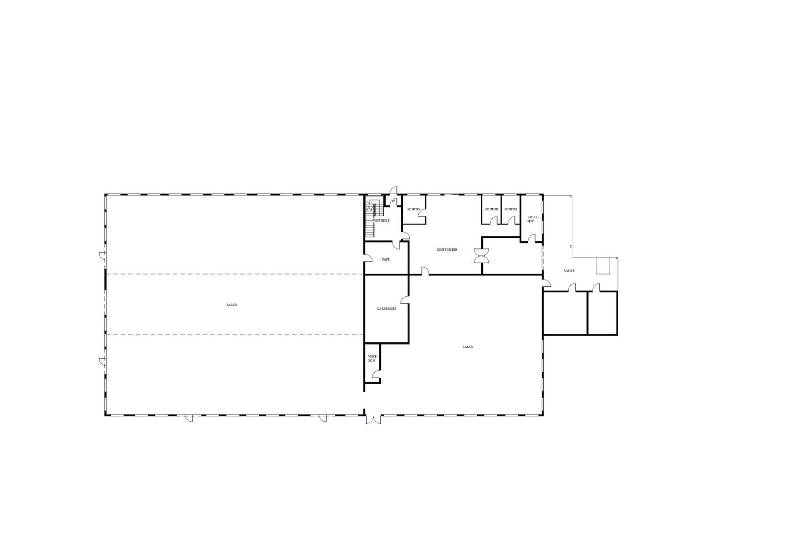 Plantegning 1. etasje Galleribilde