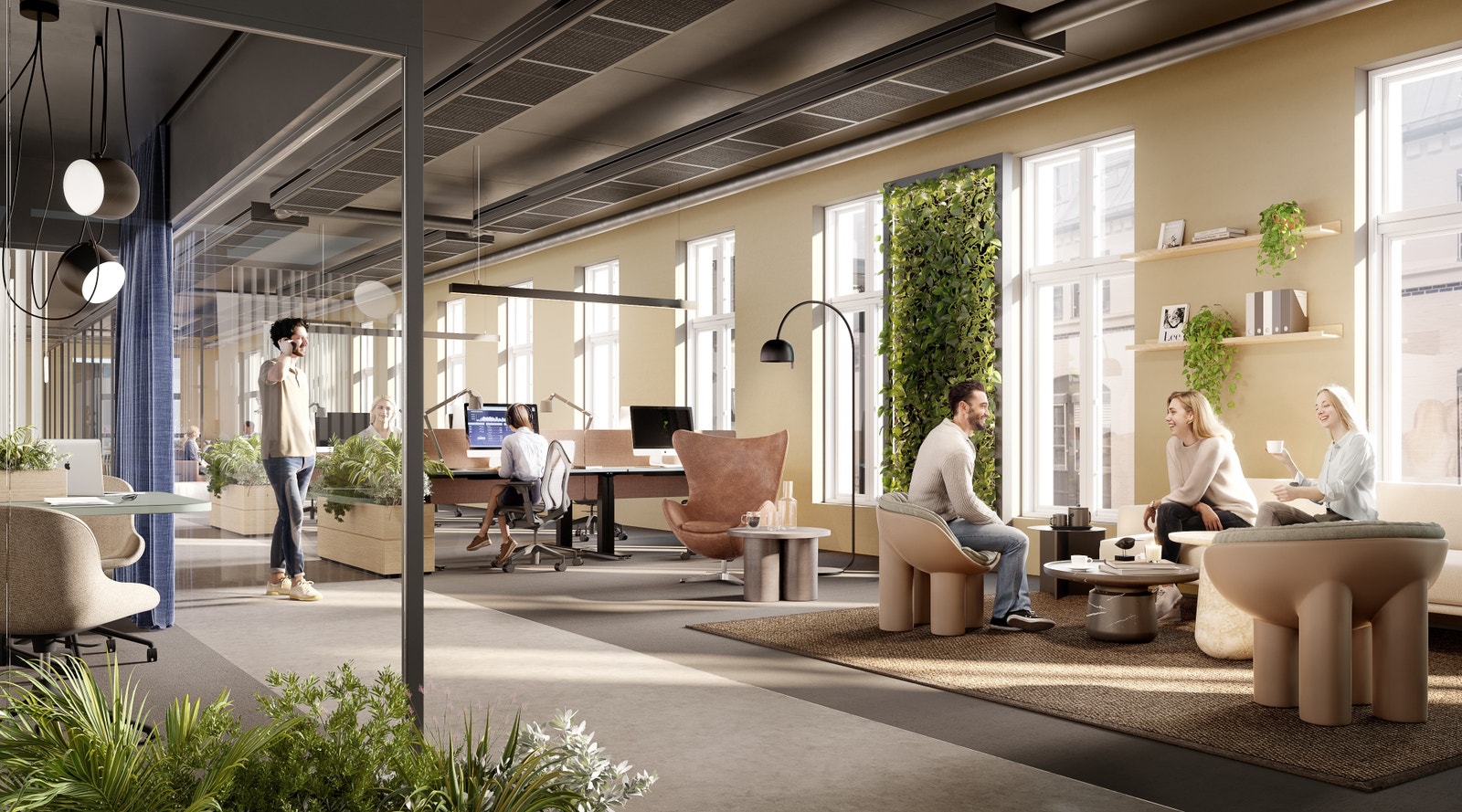 Her kan du jobbe midt i sentrum, men likevel skjermet Galleribilde