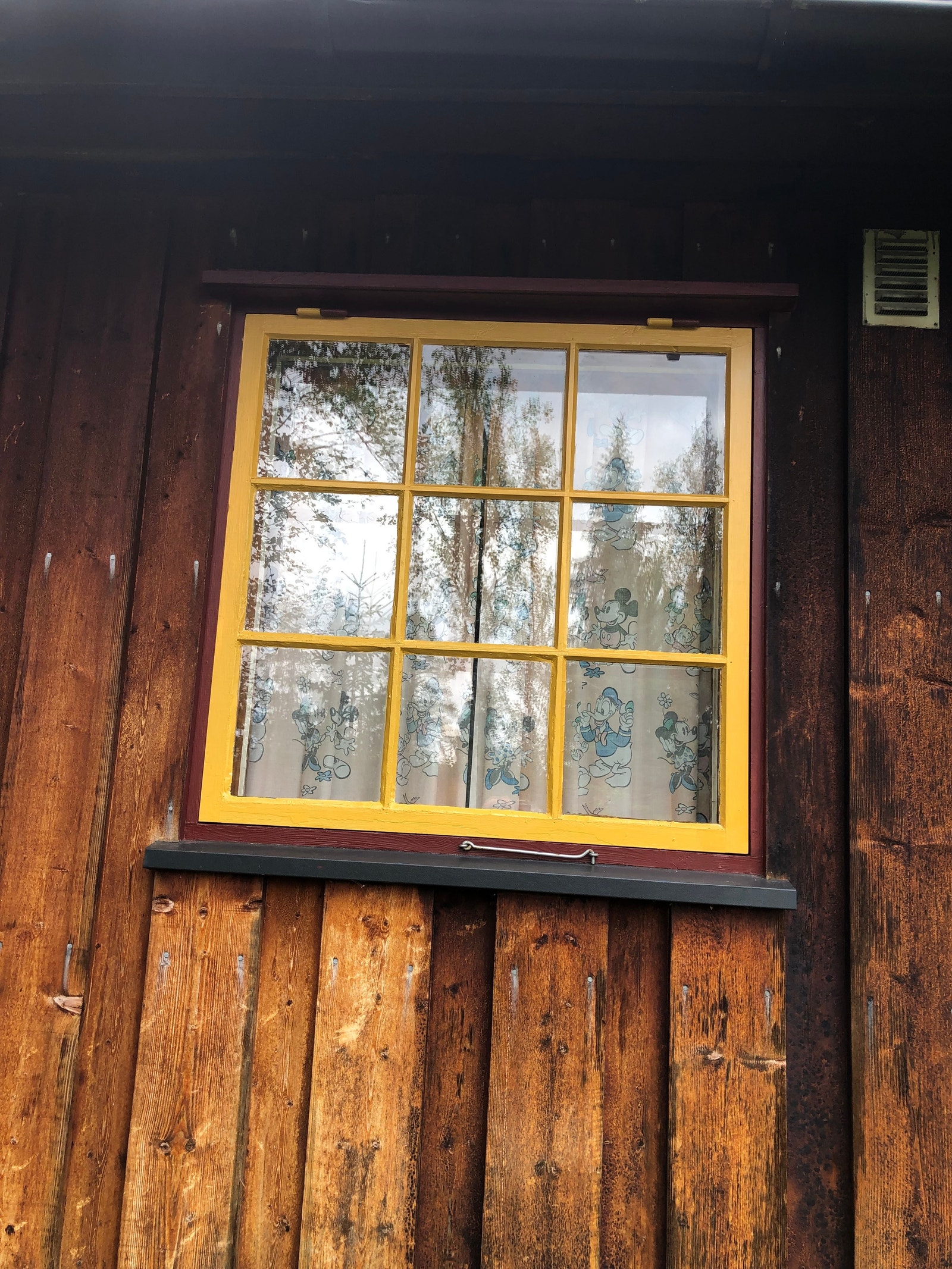 Fikset vindu etter at snø fra tak ødela to glassruter, står med grad 2 i tilstandsrapport. Her bør en vurdere snøfanger siden dette nå er andre gangen på 45 år dette har skjedd. Galleribilde