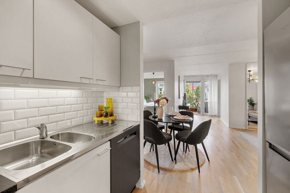 Åpen stue og kjøkken løsn ing Galleribilde