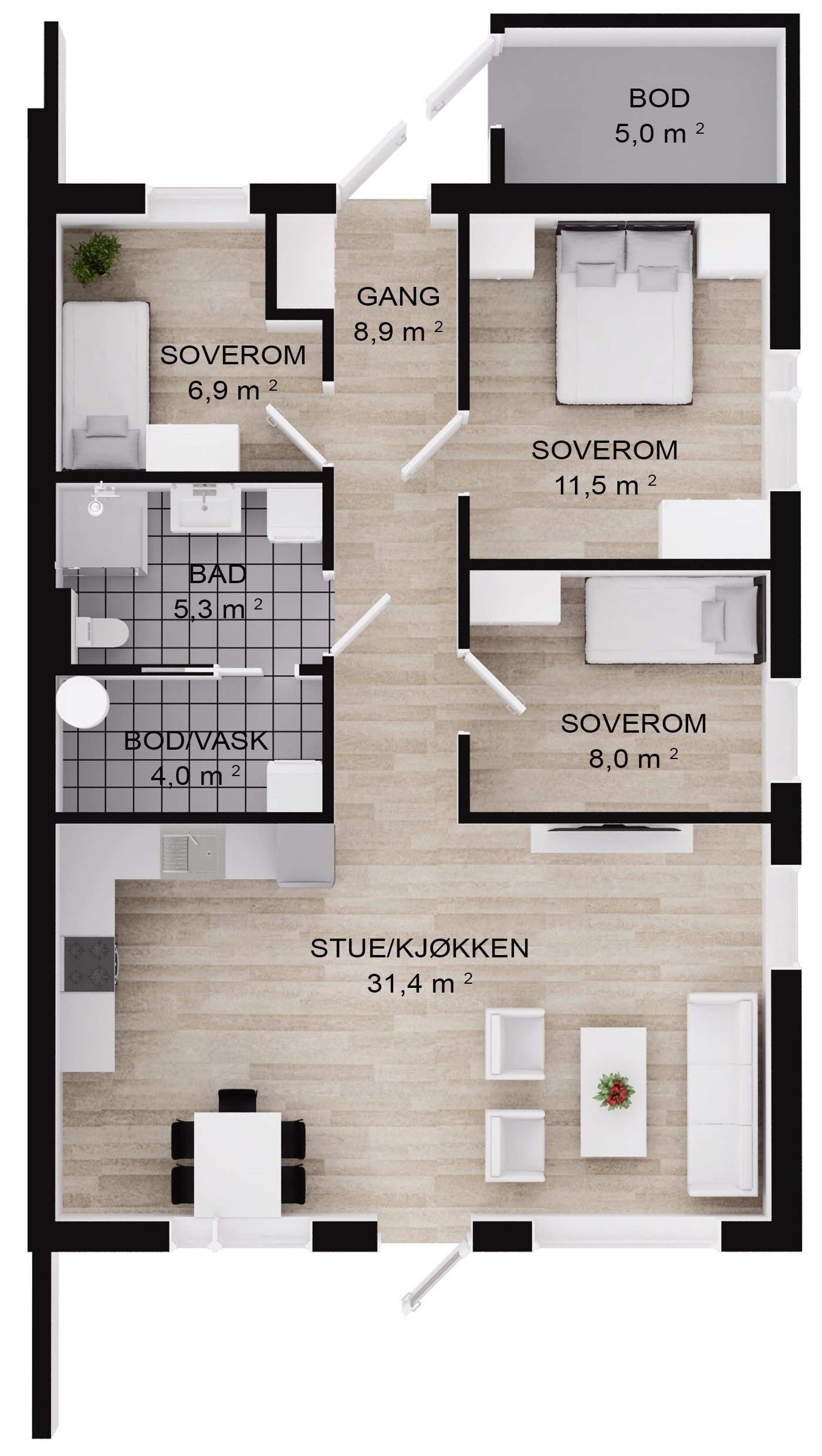 Plantegning Galleribilde