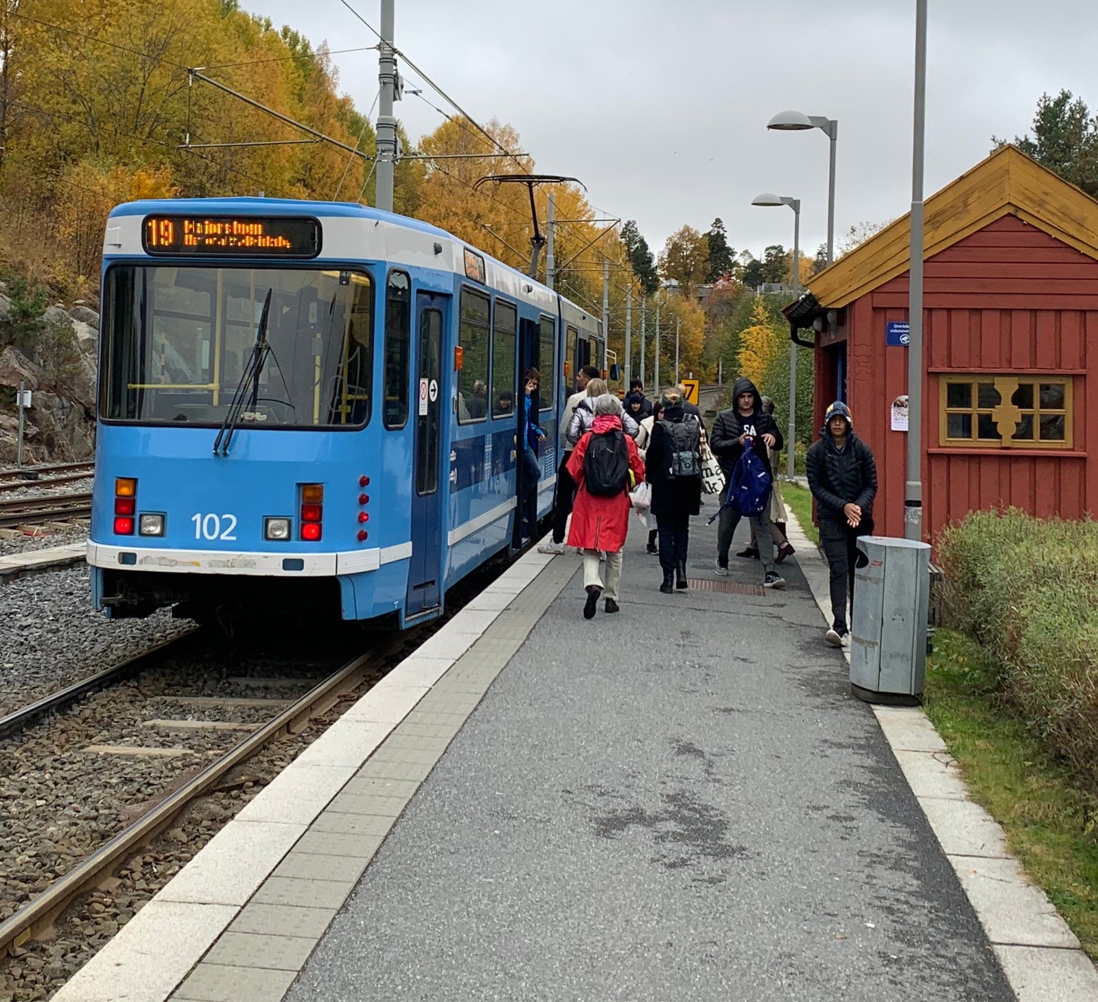 Nærmeste trikkeholdeplass, Ljabru. Galleribilde