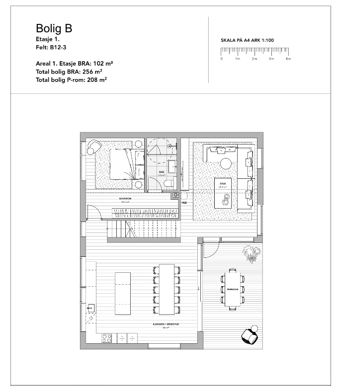 Plantegning 1. etasje Galleribilde