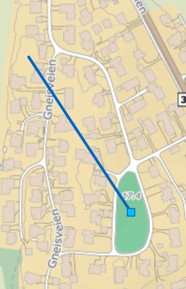 Løkke/lekeareal ca 250 meter fra boligen. Galleribilde