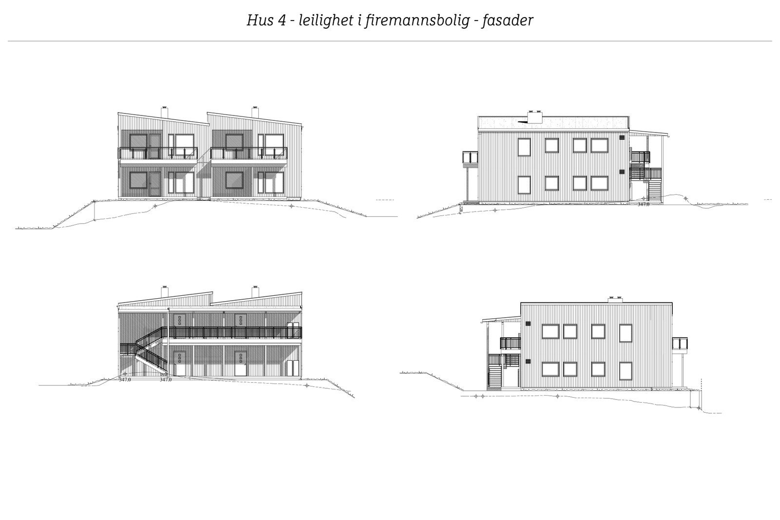 Fasadetegninger bygg 4 Galleribilde