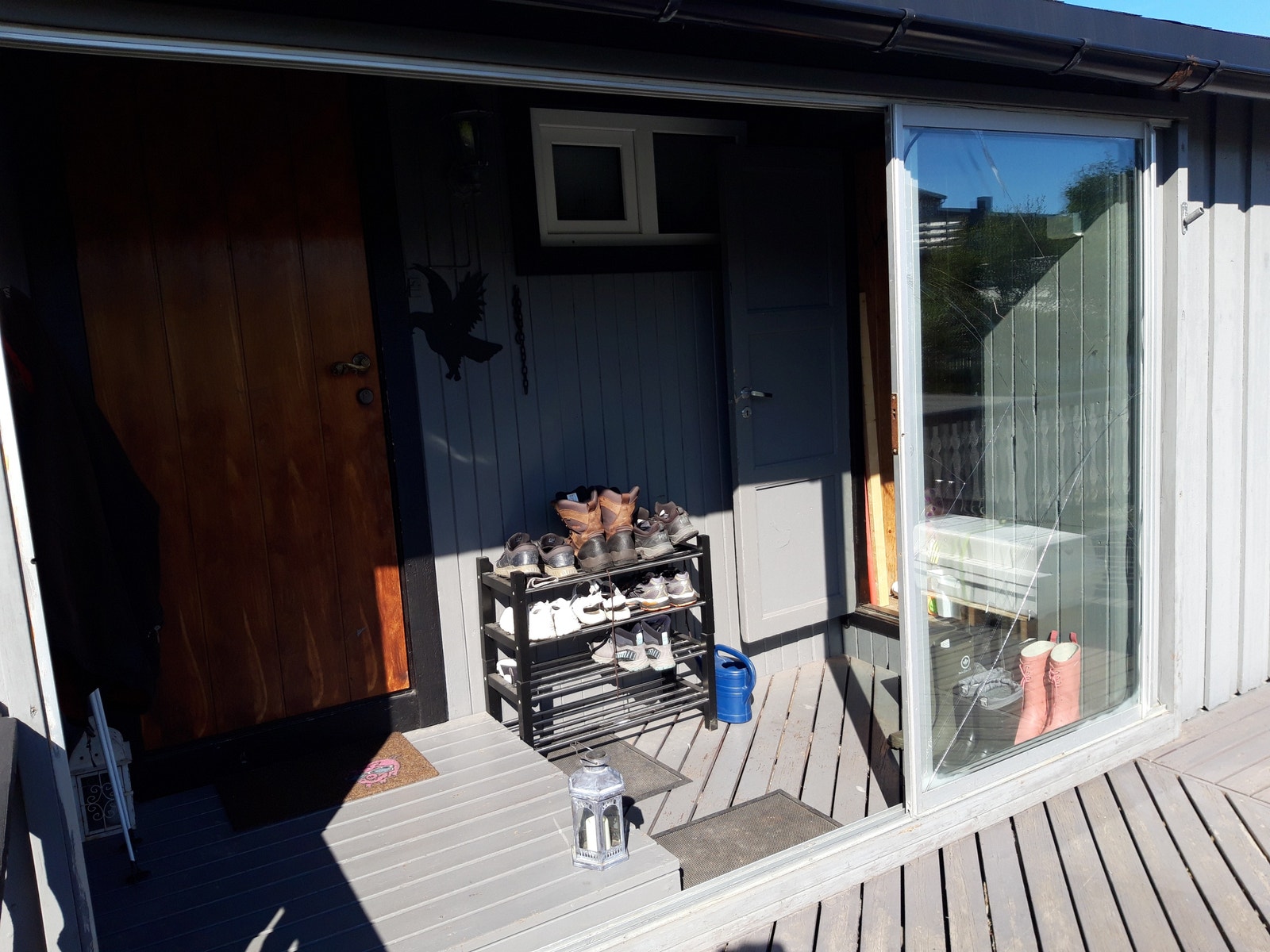 Morgenkaffe-krogen på sommeren Galleribilde