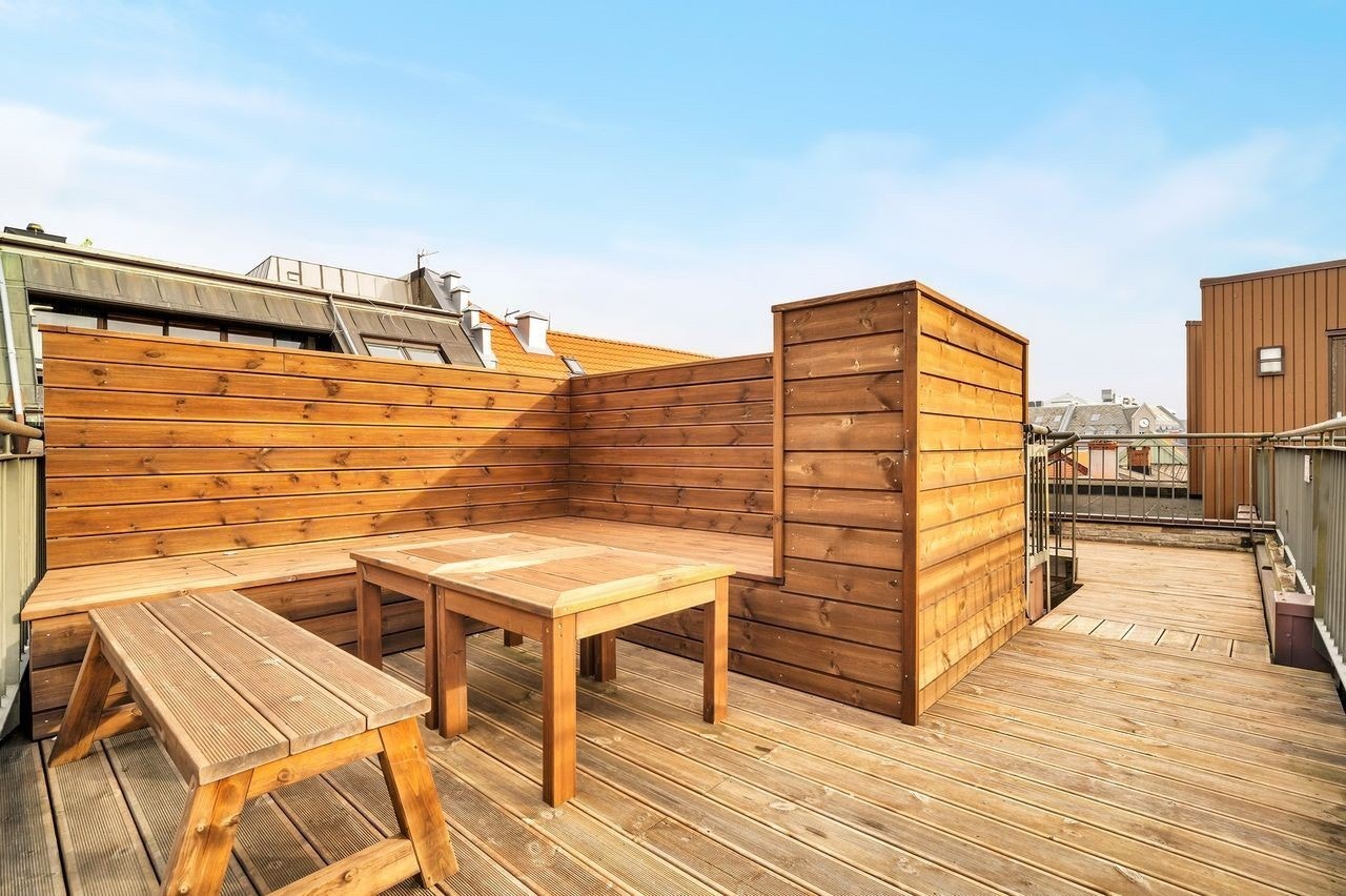 Felles takterrasse som tilhører sameiet Galleribilde