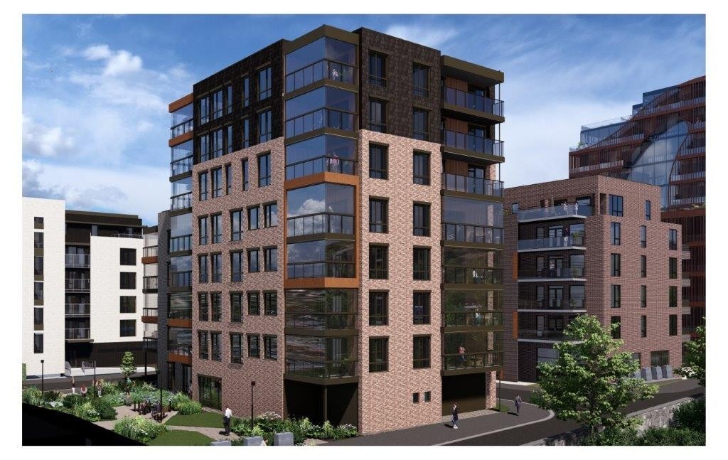 Nybyen illustrasjon Galleribilde