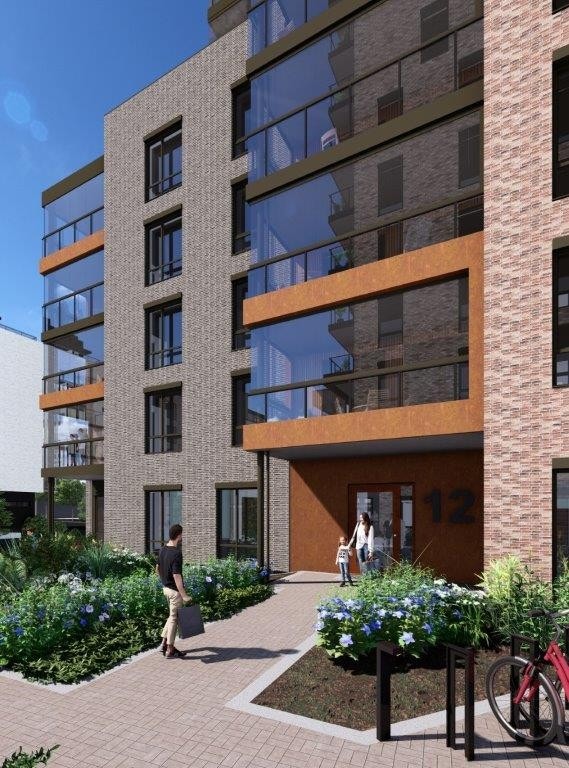 Nybyen illustrasjon Galleribilde