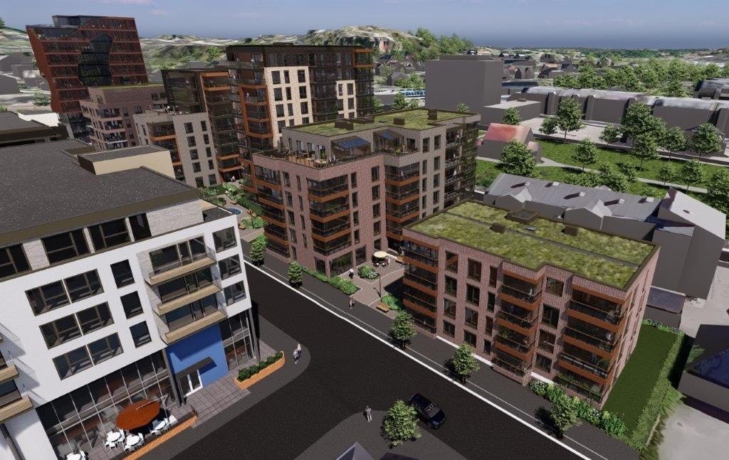 Nybyen illustrasjon Galleribilde