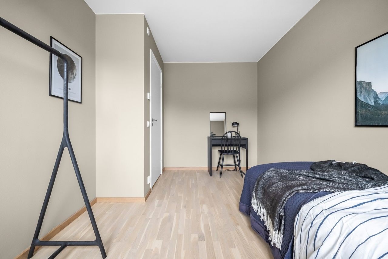 Soverom II. Bilde fra en annen bolig i prosjektet med samme planløsning. Galleribilde