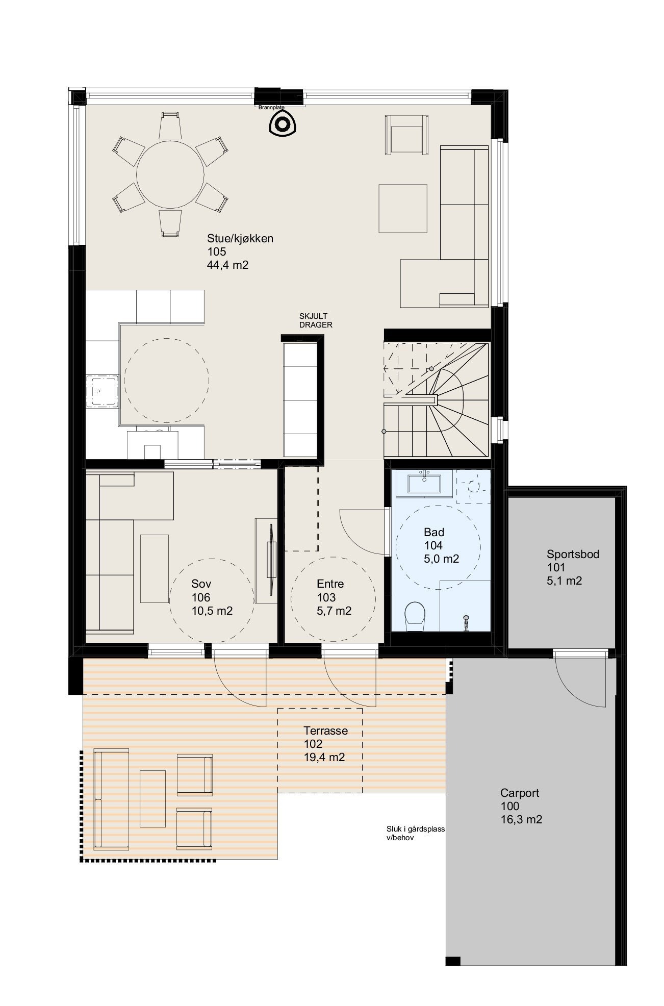 B2 første etasje Galleribilde