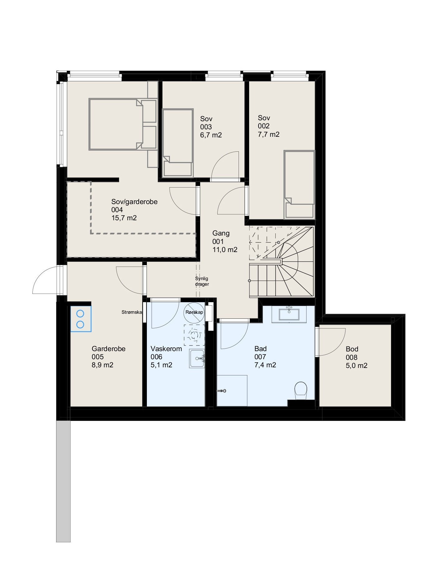 B1 sokkeletasje. Galleribilde