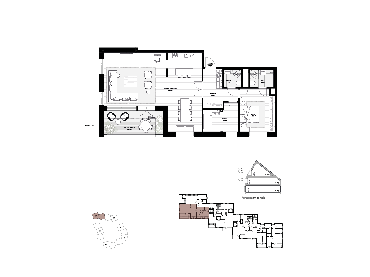 Plantegning. C1-603 Galleribilde