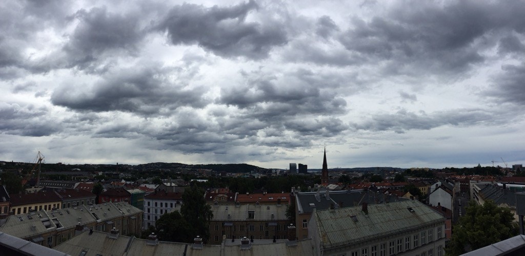 Utsikt fra takterassen Galleribilde