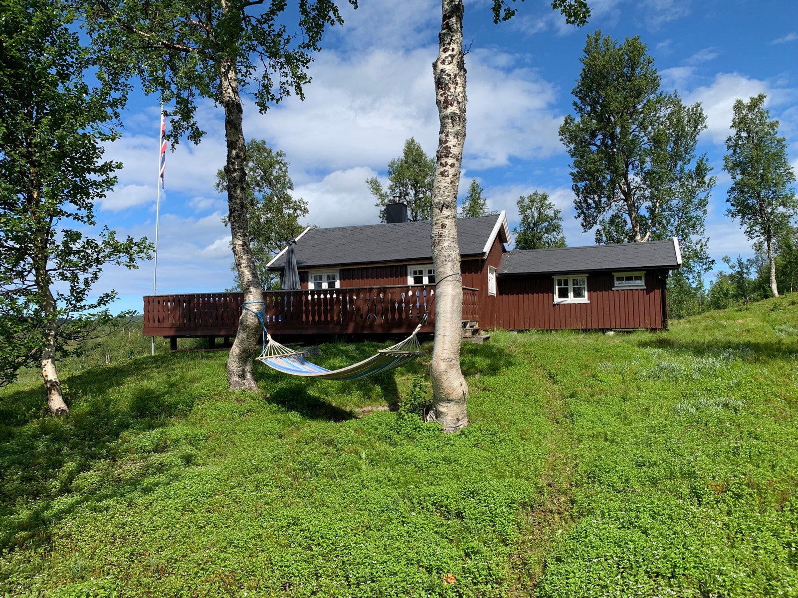 Hytta sett fra sør. Galleribilde