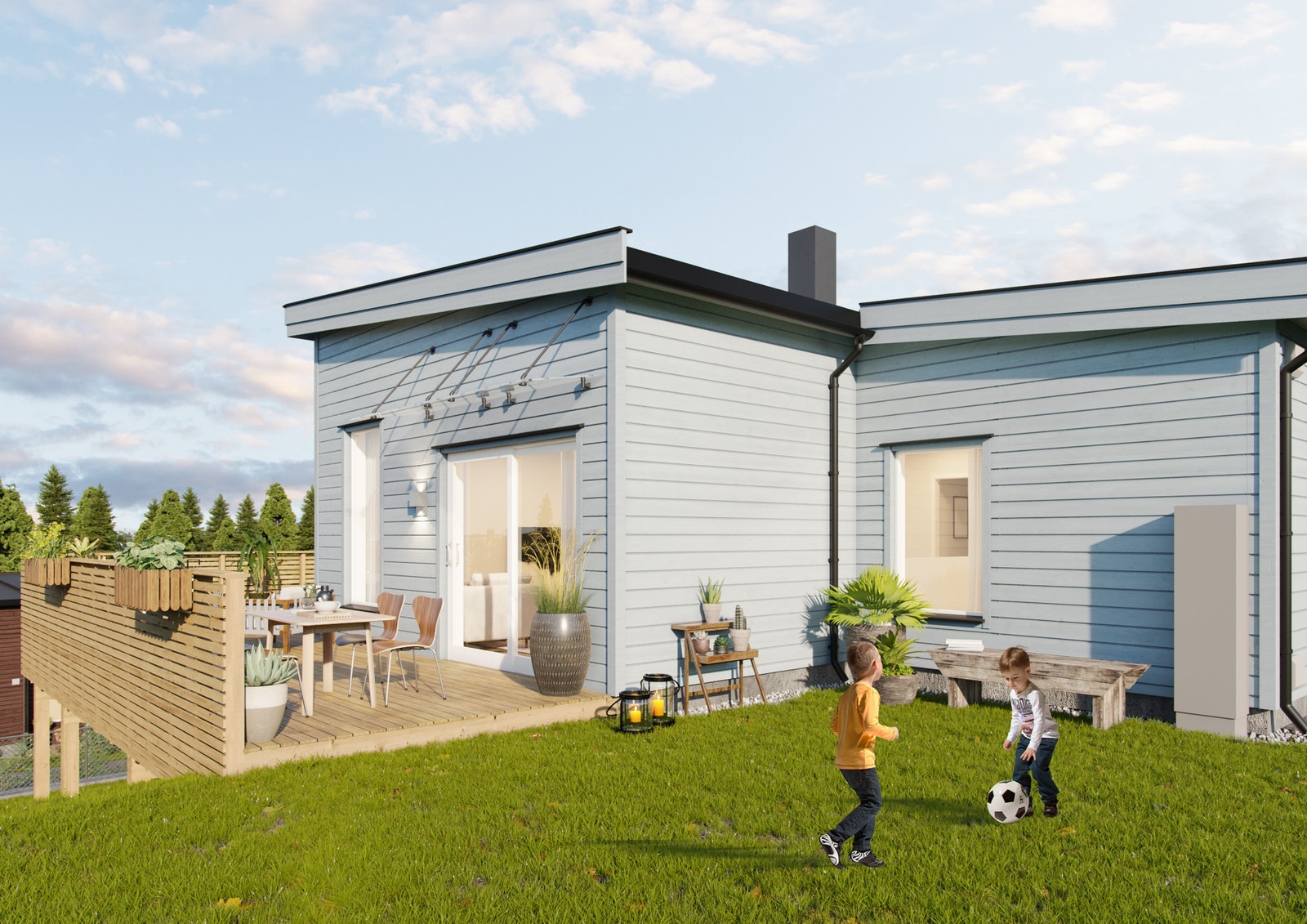 Ny enebolig - Illustrasjon: Hus 10, 12 og 14 er like Galleribilde