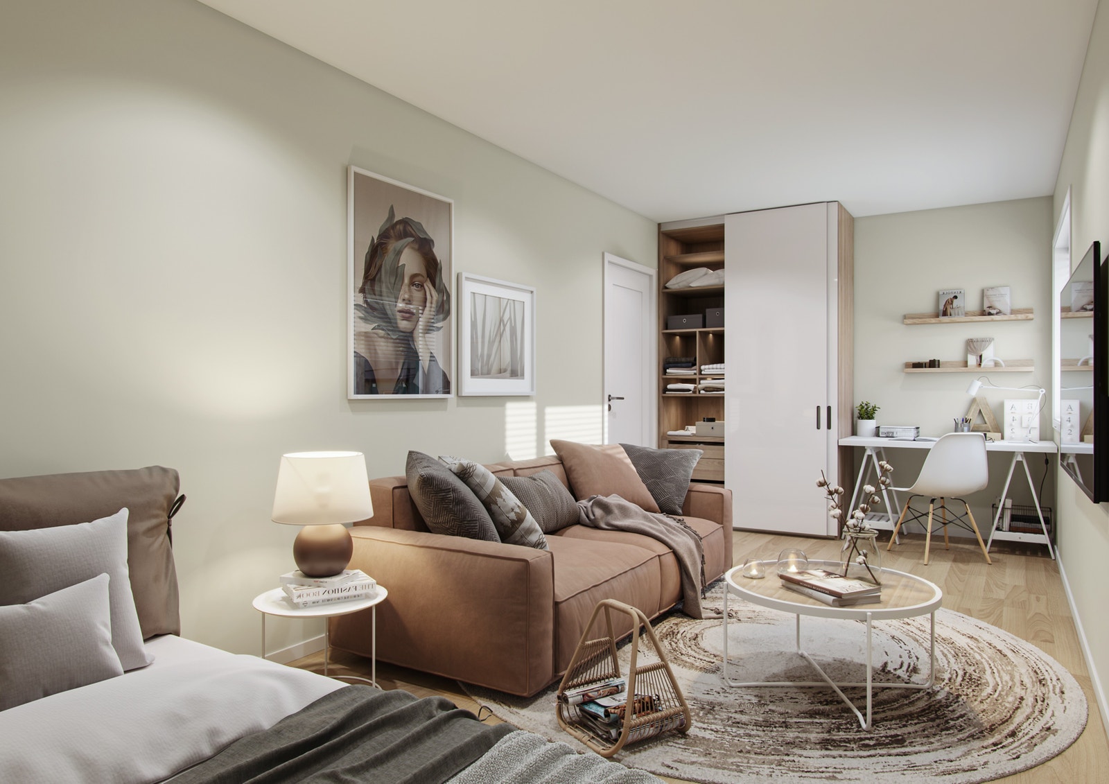 Illustrasjon: Hus 13 - Soverom 4/ Tv-stue Galleribilde