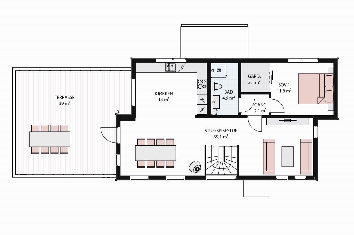 Hus 19 - Plan 2 etasje Galleribilde