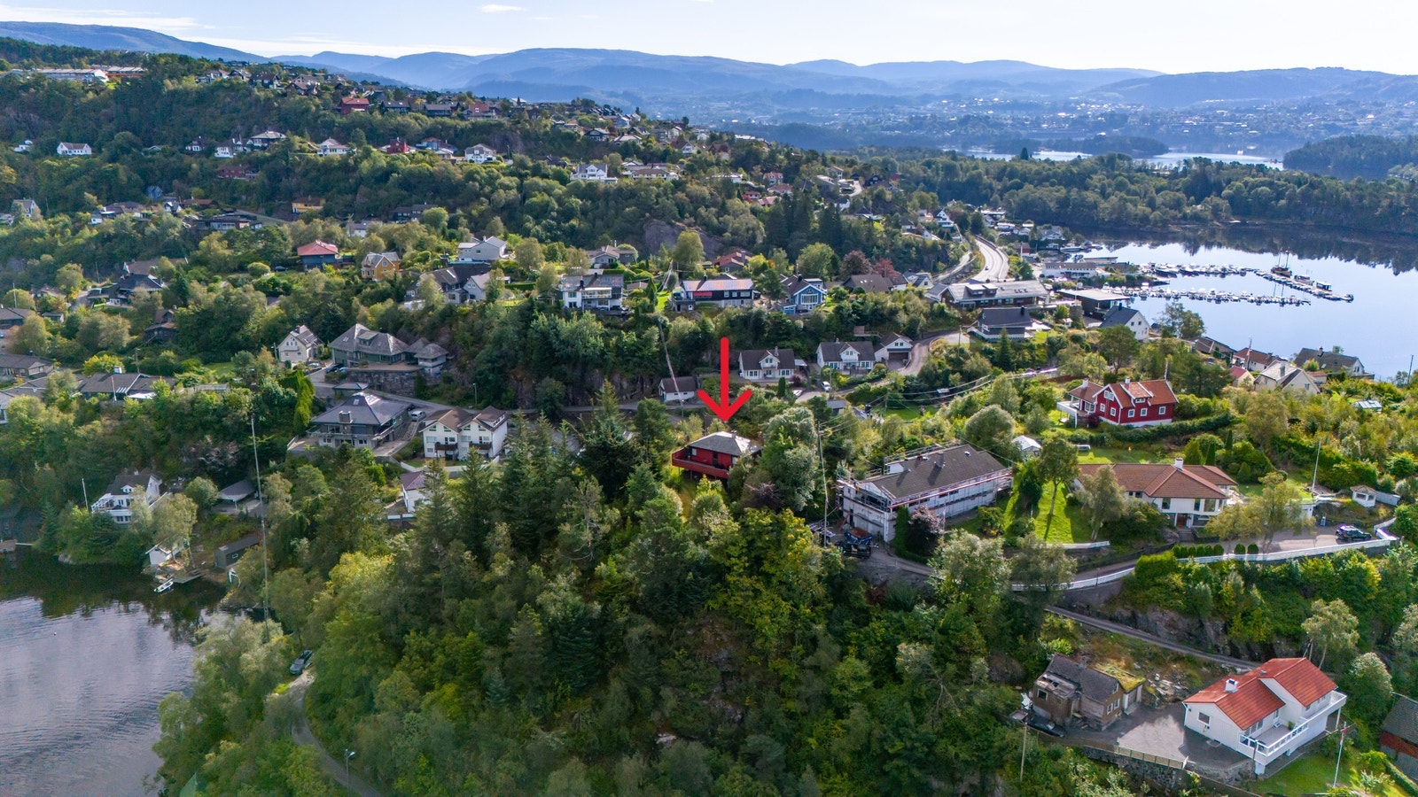 Drone fra vest Galleribilde