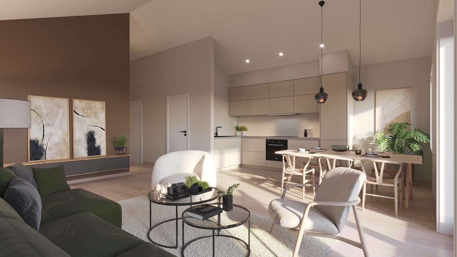 Flere leiligheter med veldig god takhøyde, bildet er kun ment som en illustrasjon Galleribilde