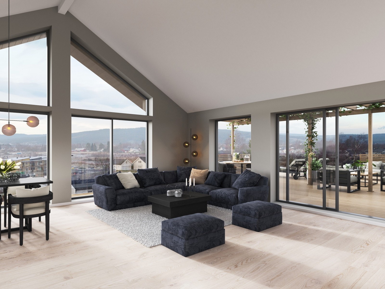 Illustrasjon stue Galleribilde