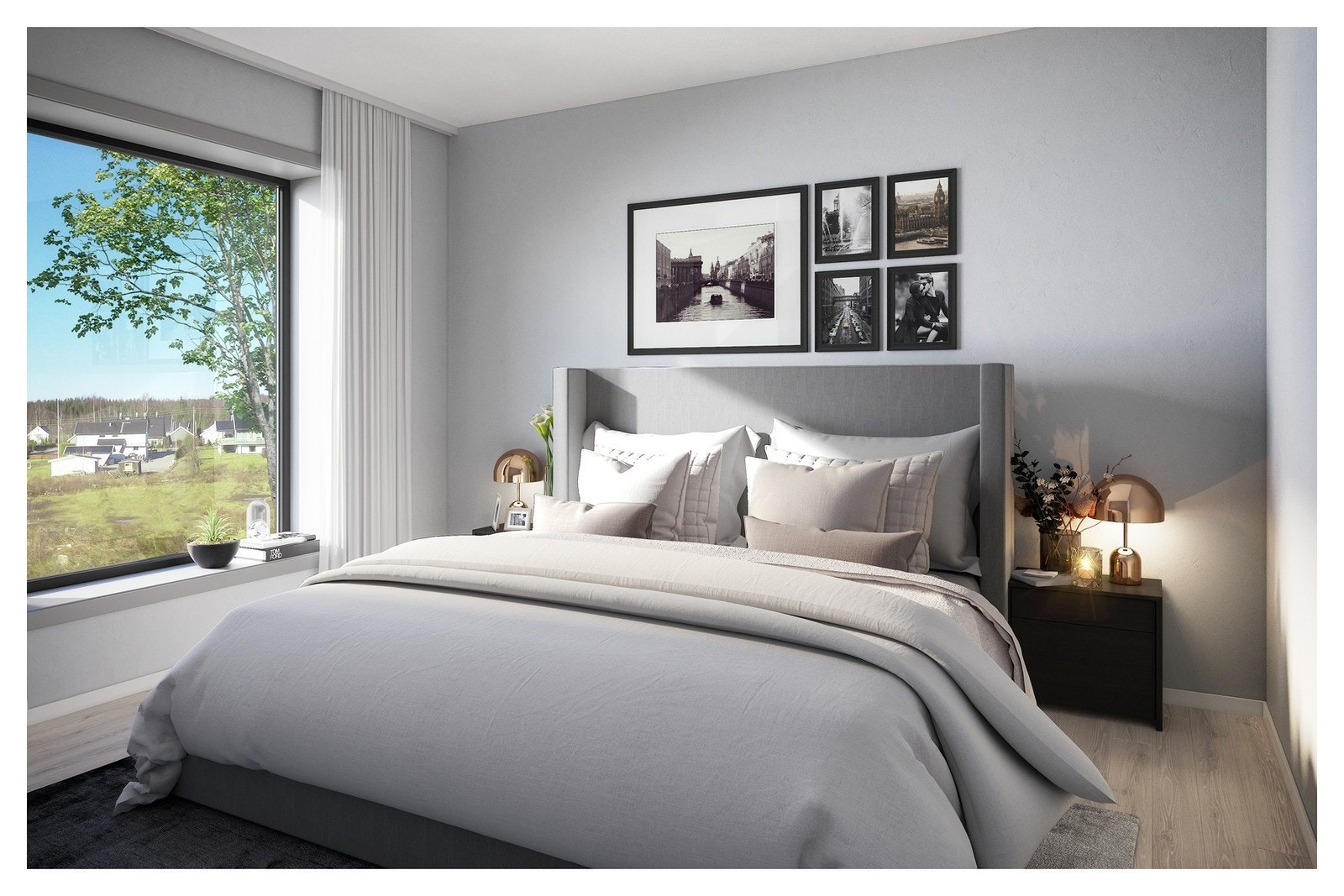 Illustrasjon soverom Galleribilde