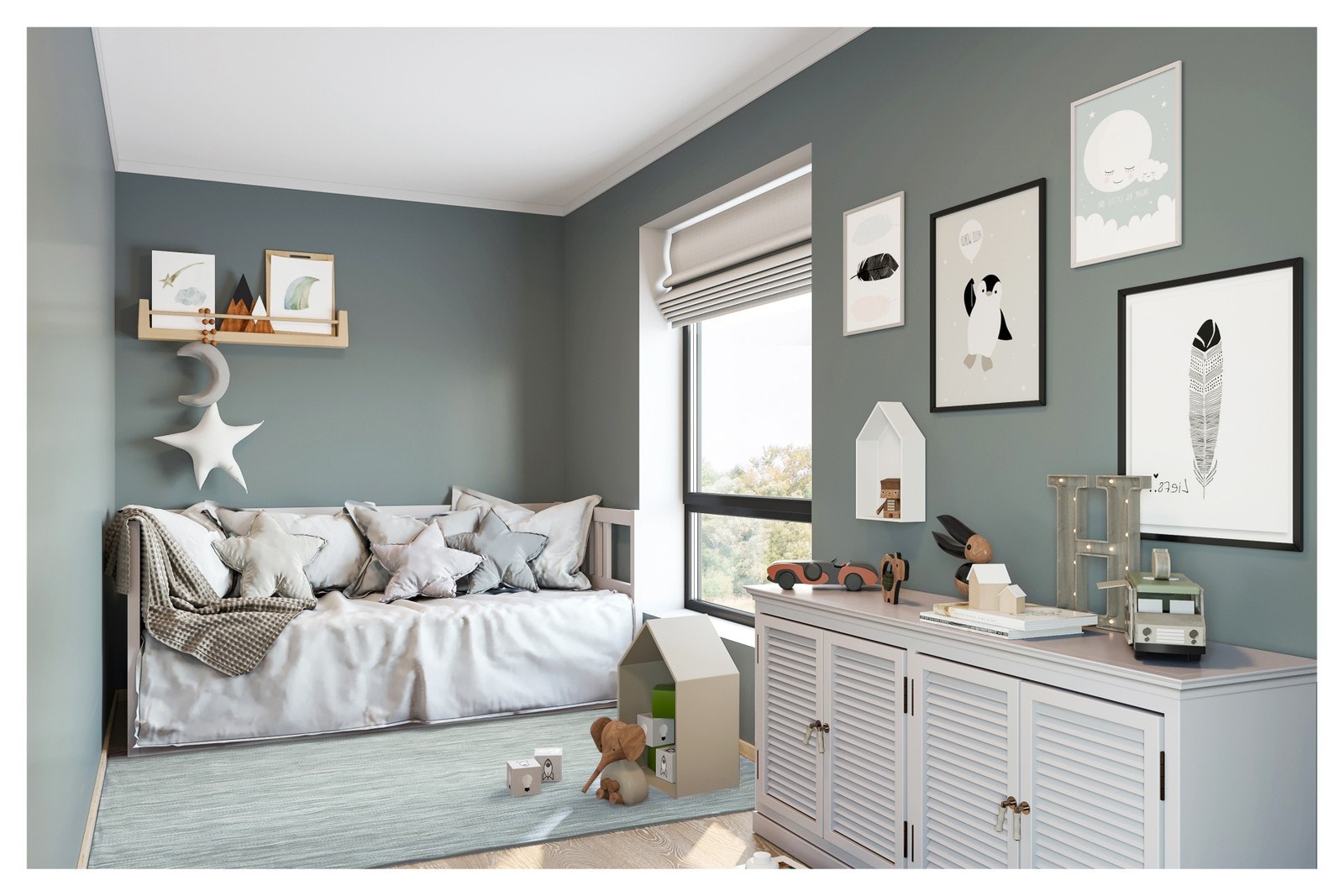 Illustrasjon soverom Galleribilde